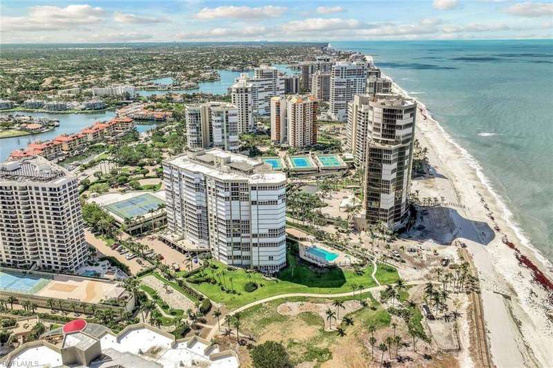 Drone view showing beach location (south view)
