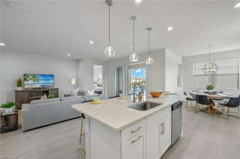 Living room featuring sink