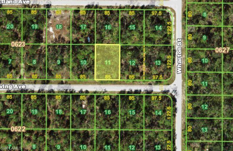 Aerial map of property and surrounding area
