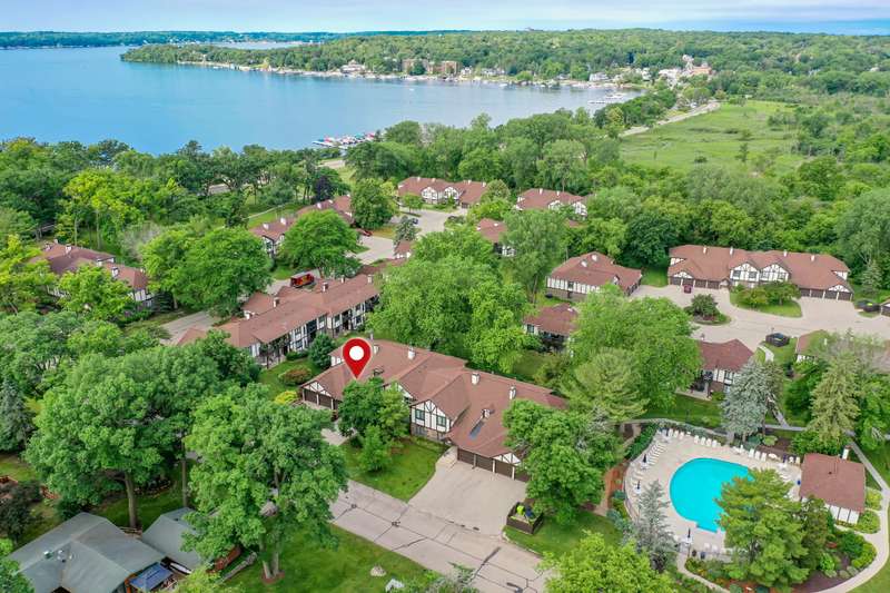 Lake Geneva across the street