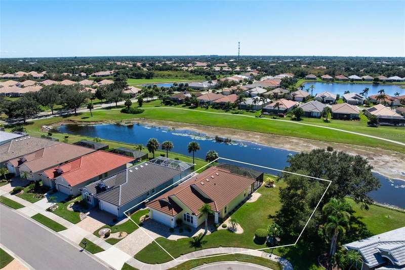 Approximate size of lot, on cul-de-sac.