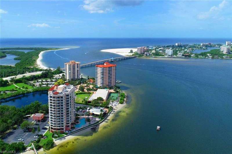 Aerial view featuring a view of city and a water view