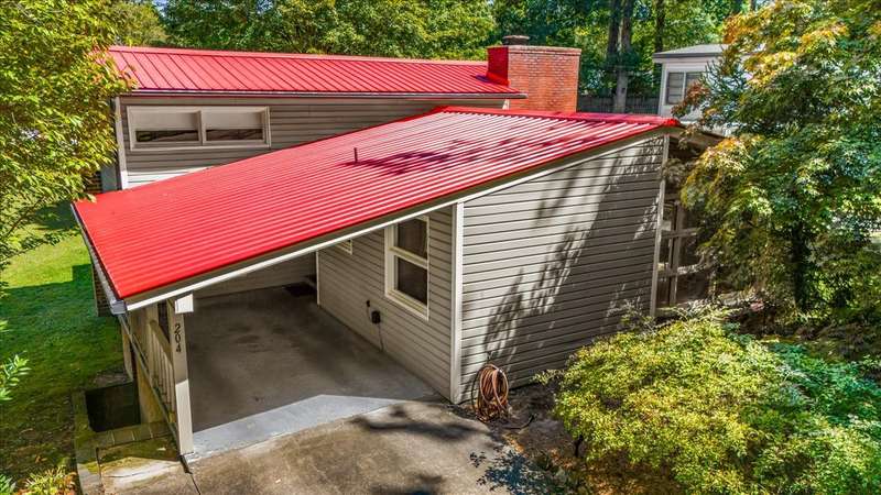 Front of House with Carport