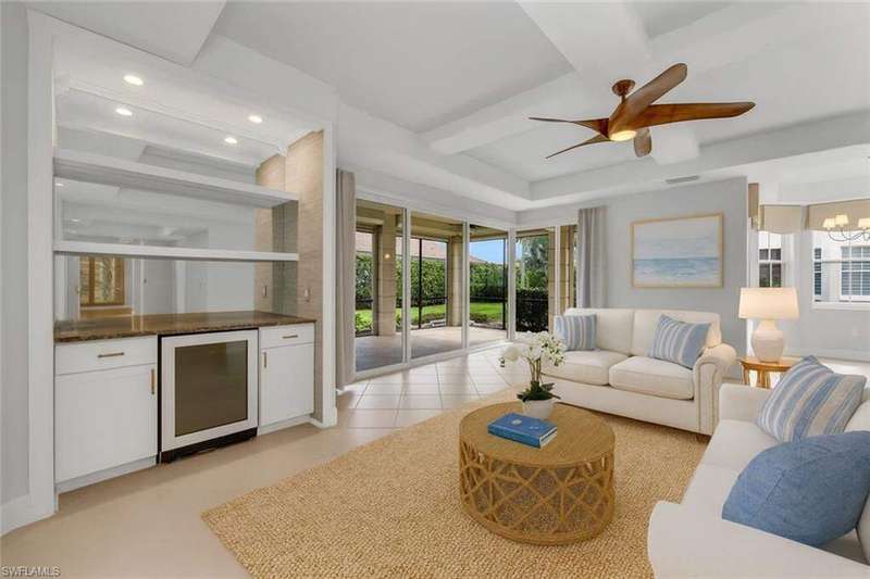 Large Open living room this photo is virtually staged