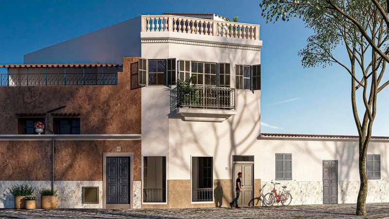 SANTA CATALINA-PALMA-STADTHAUS-BLICK-TERRASSE