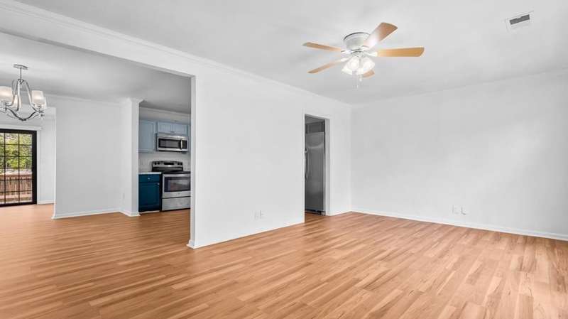 Snazzy kitchen with room to add a coffee bar or an island!