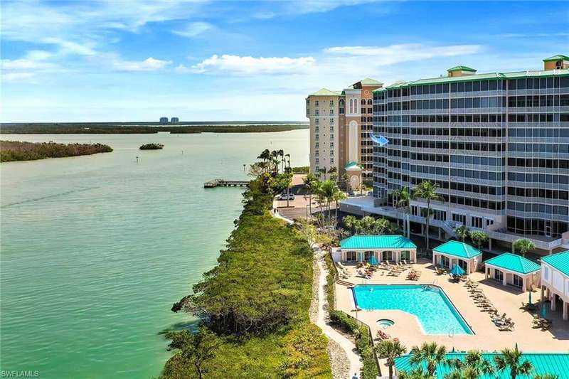 Water view with a gazebo