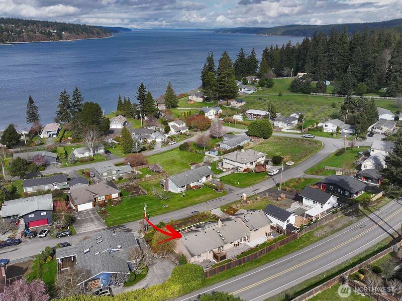 View from your front Trex deck that expands the waterside of your home. You are a short stroll to Freeland Park.