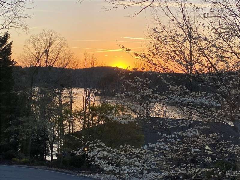 Owner photo, spring sunset lake view. Also lake vi