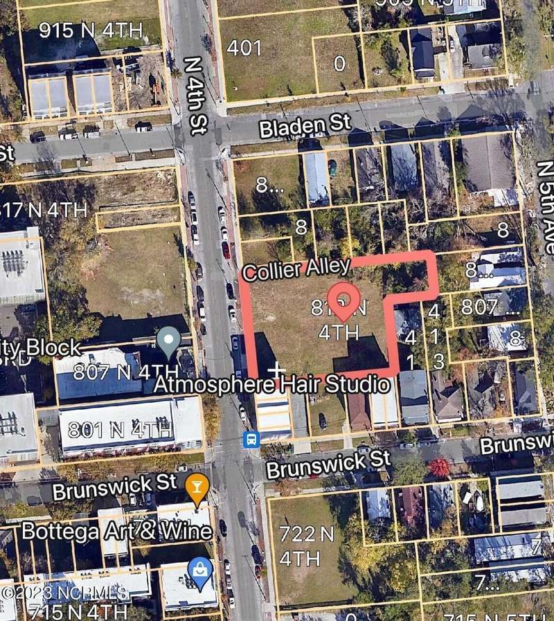 812 N 4th Aerial lot outline-photo