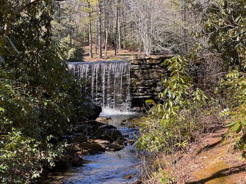 Dam spillway lot on left.