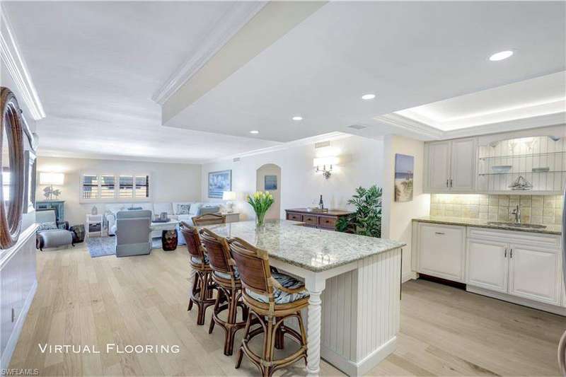 Opened kitchen that flows seamlessly to the living area and lanai.