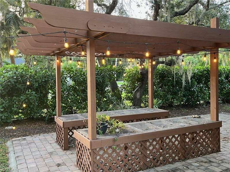 Pergola and plant prep station