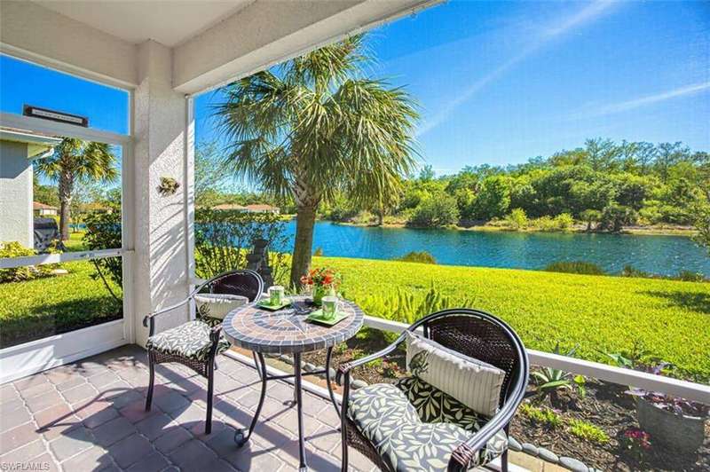 Screened lanai to relax and enjoy the pond views