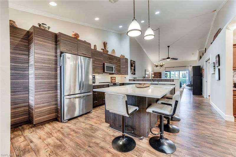 Open kitchen with large island