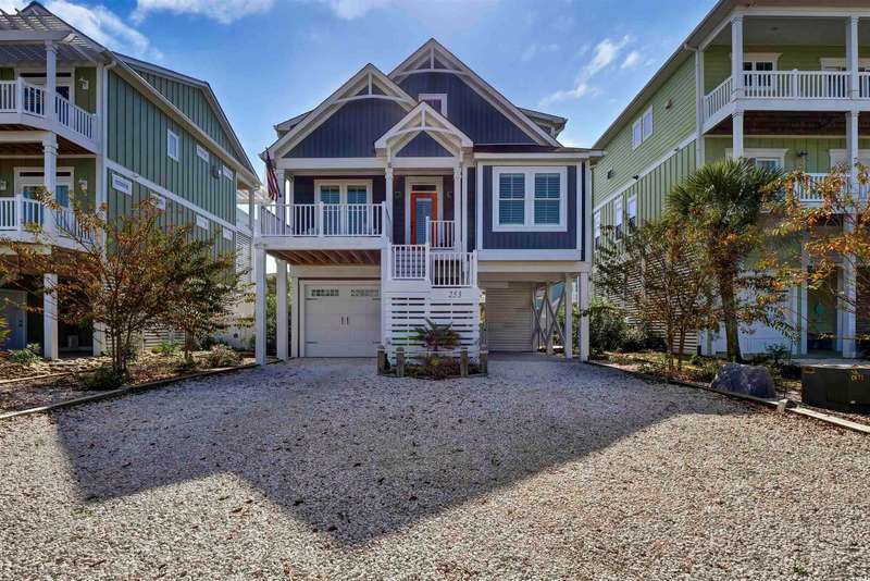 View of raised beach house