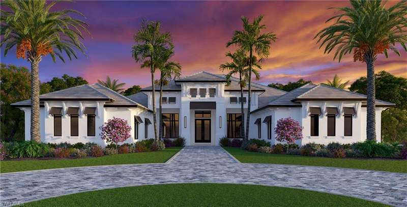Prairie-style house with french doors, a front yard, and stucco siding