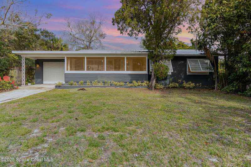 Front View with screened porch