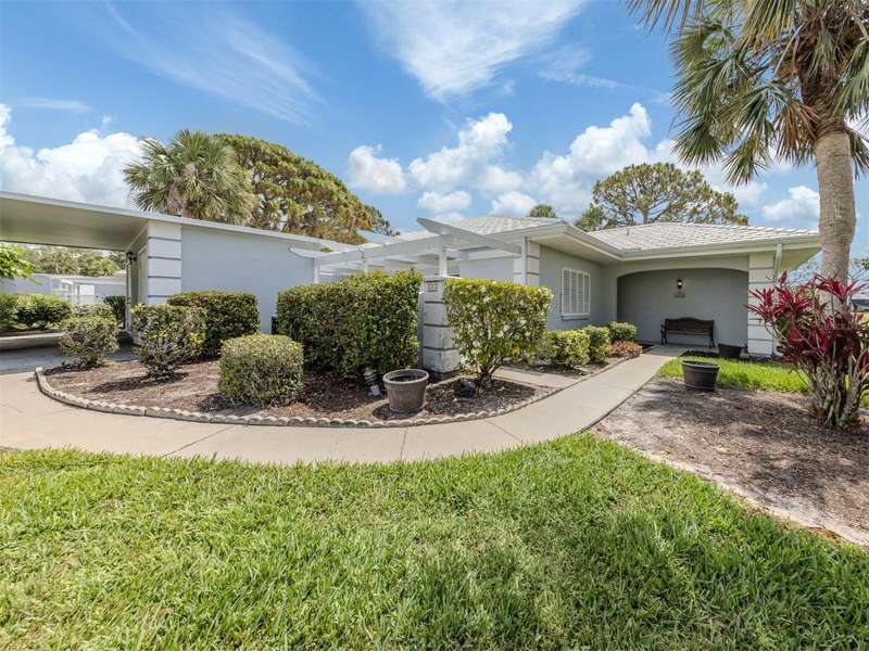 Walkway from carport to front entry