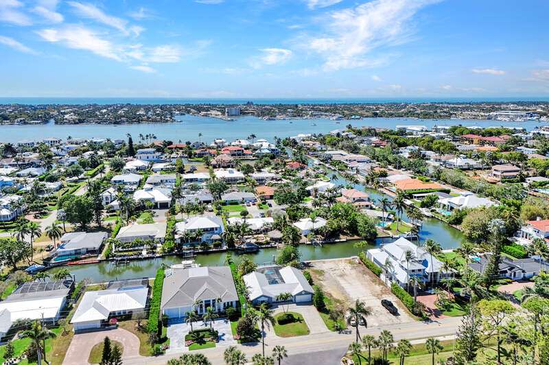 The Naples Bay in the background.