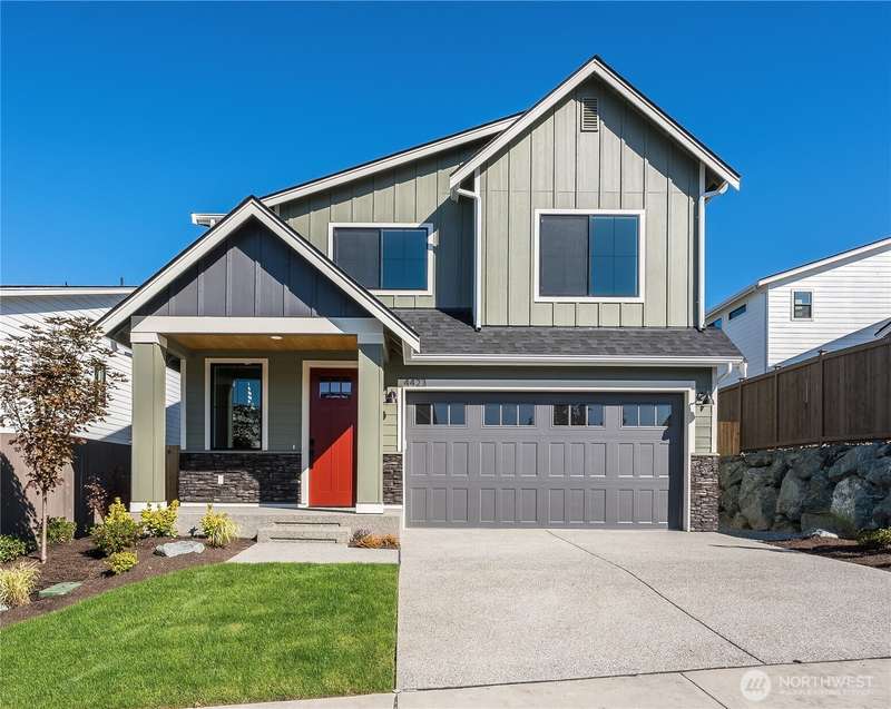 Plan 2703 Elevation A built at another Harbour Homes community. Paint Scheme and other details will vary.