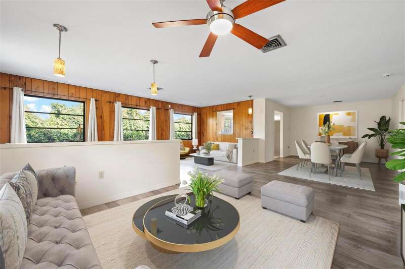 Virtually Staged - Living room, dining room