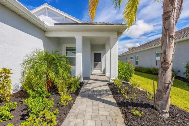 Paver walkway and front porch