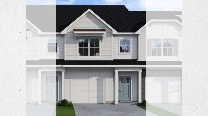 Rendering of exterior similar to actual home