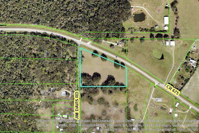 Aerial of lot, Jim Davis & CR 675 frontage