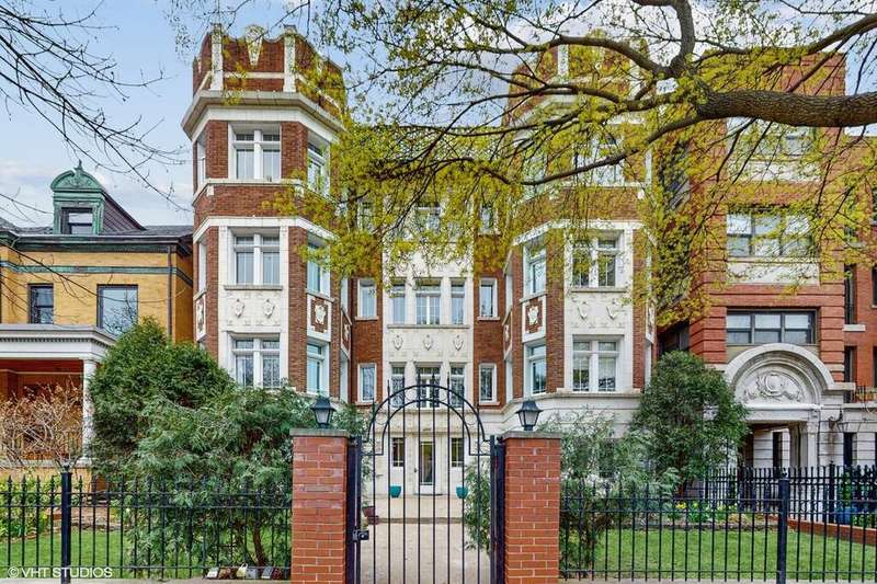 Built in 1924, stately and elegant building front.