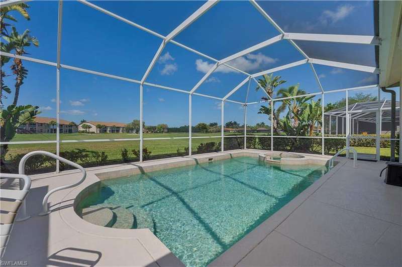 Pool with SW exposure, golf course & lake views