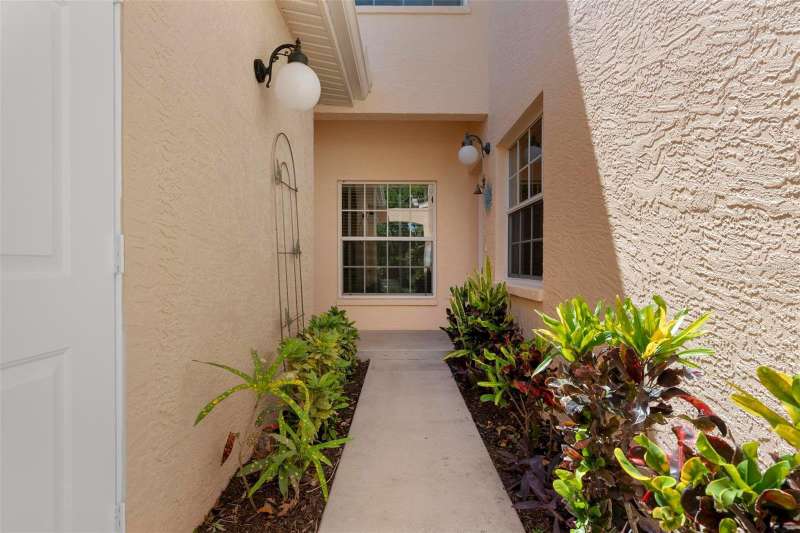 Walkway to unit