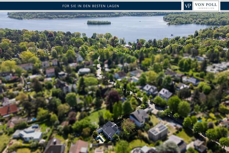 Vogelperspektive mit der Lage unweit der Havel