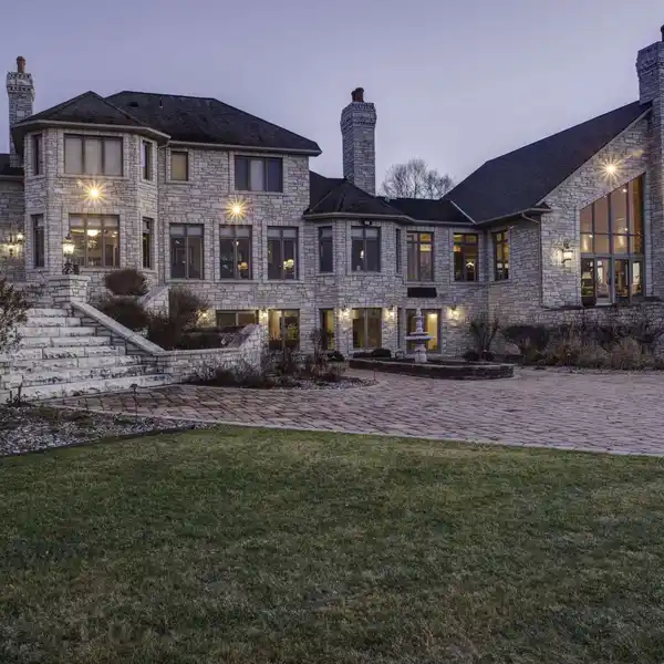 Expansive All-stone Estate with Indoor Pool and Bar
