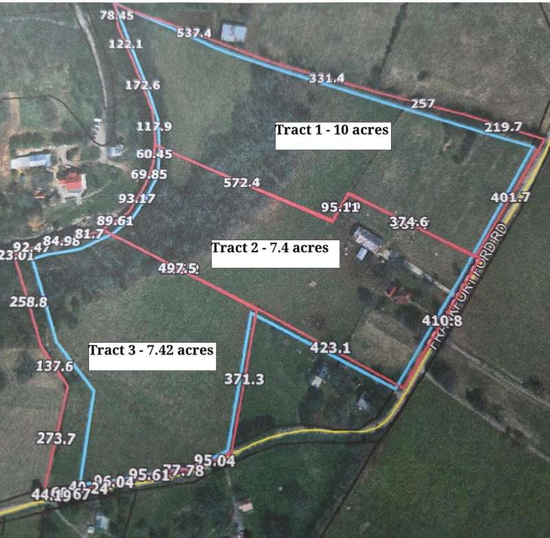 3475 Frankfort Ford Rd. 3 Tracts PLAT