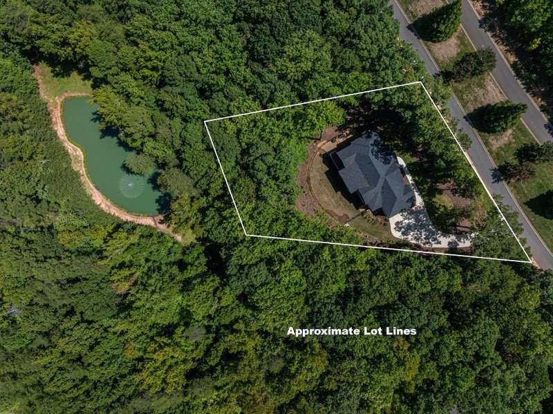 backyard backs up to a beautiful pond/fountain