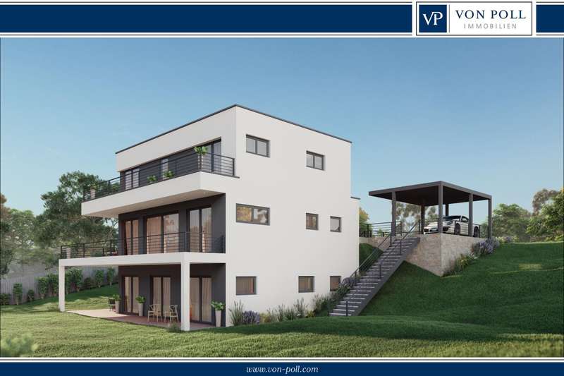 Baugrundstück mit Visualisierung