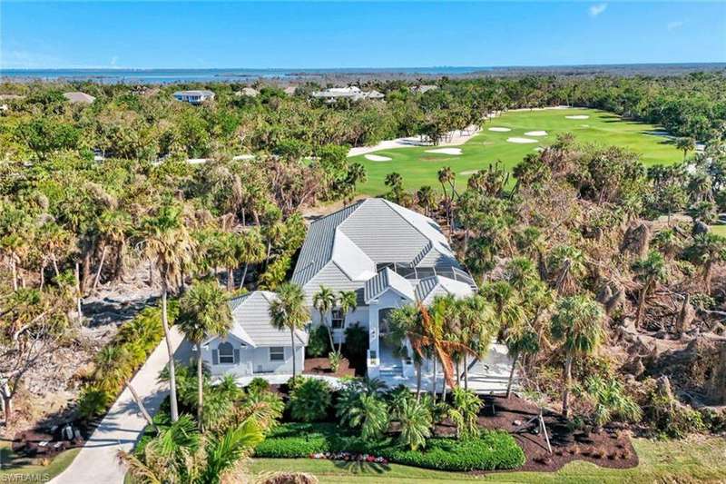 Aerial view of house