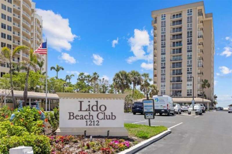 A coveted beachfront location on Lido Key