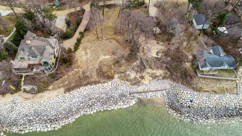 Aerial View of Lot and Lake Michigan