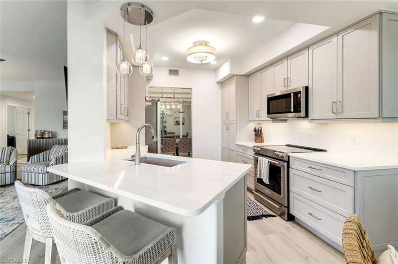 Beautifully renovated and appointed kitchen with gorgeous lake views!