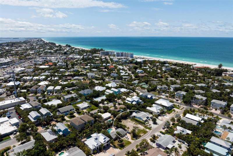 Aerial views west to the Gulf of Mexico