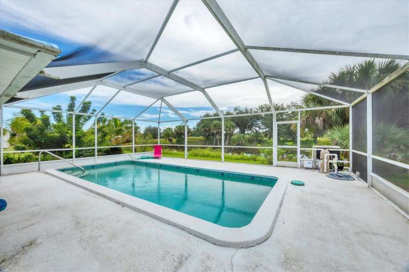 Pool on the canal for tropical breezes