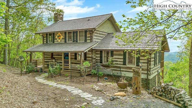 Enchanting antique log cabin tucked away at the e