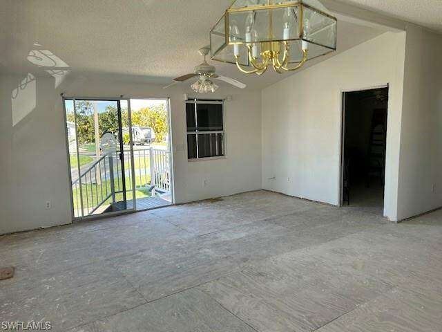 Living area with door to Master Bedroom