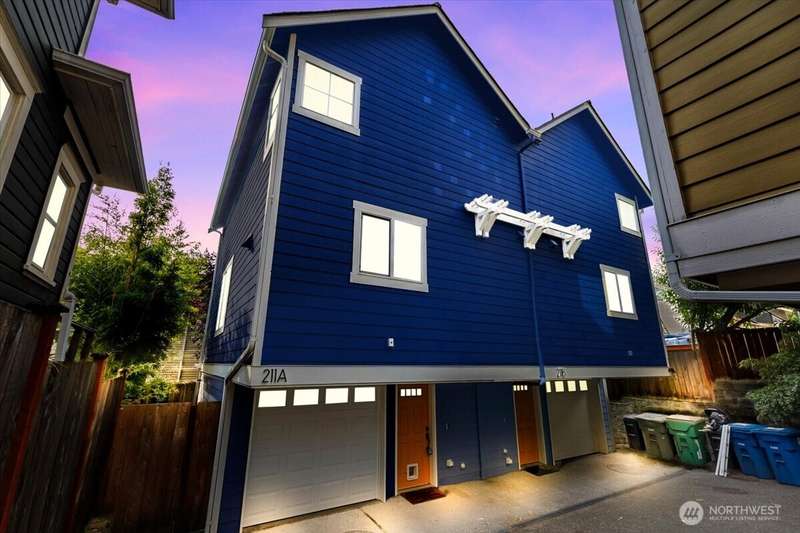 This home lit up at night!