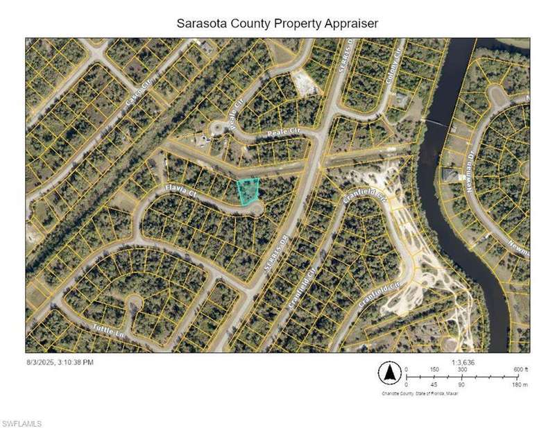 Aerial view of property's location