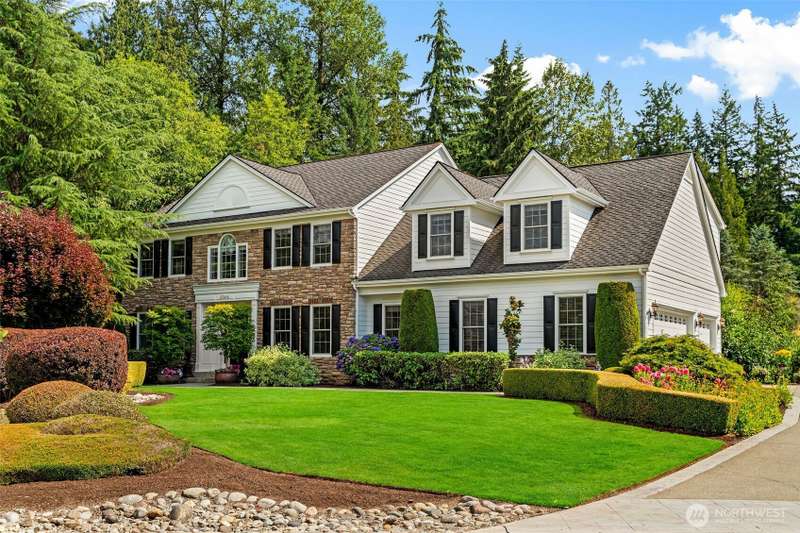 Incredible estate overlooking 15th green in a gated cul-de-sac at Washington National Golf Club! 5 bedrooms, 3.5 baths, huge bonus room, home office, incredible home theater, full 2nd gourmet kitchen w/living space, sports court & much more. All with the 