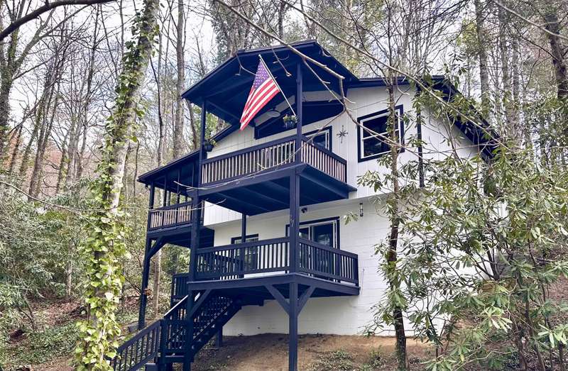 One of 3 covered porches