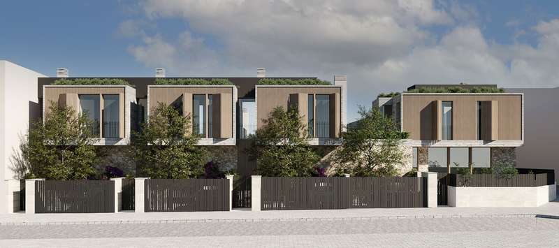 Fassade Reihenhäuser Strassenseite Son Espanyolet